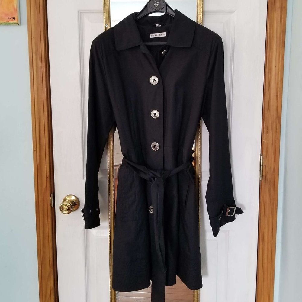 Pendleton Pea Coat - Black - Silver Buttons - Picture 2 of 16